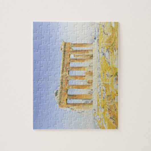 Parthenon, c.1834 (m/c boven potlood op papier) legpuzzel (Verticaal)