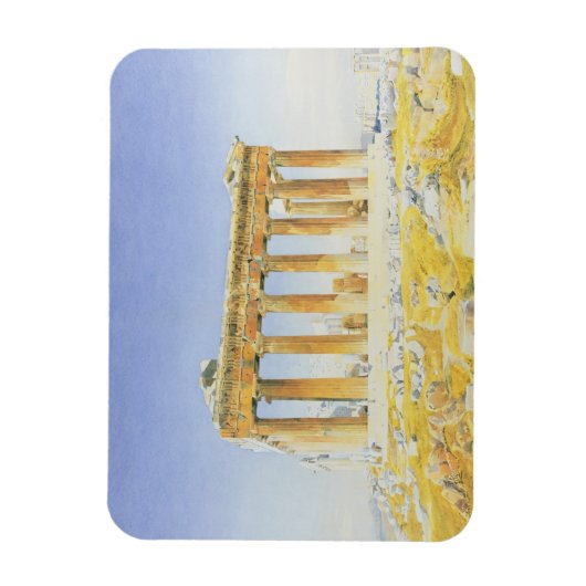 Parthenon, c.1834 (m/c boven potlood op papier) magneet (Verticaal)