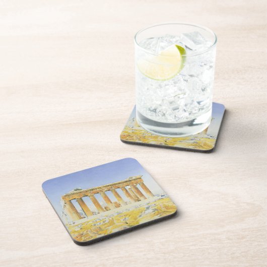 Parthenon, c.1834 (m/c boven potlood op papier) onderzetter (Rechterzijde)