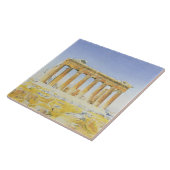 Parthenon, c.1834 (m/c boven potlood op papier) tegeltje (Zijkant)