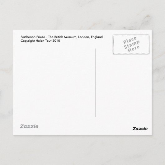 Parthenon Frieze - het British Museum Briefkaart (Achterkant)