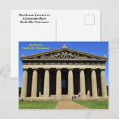 Parthenon Nashville, tennessee briefkaart (Voorkant / Achterkant)
