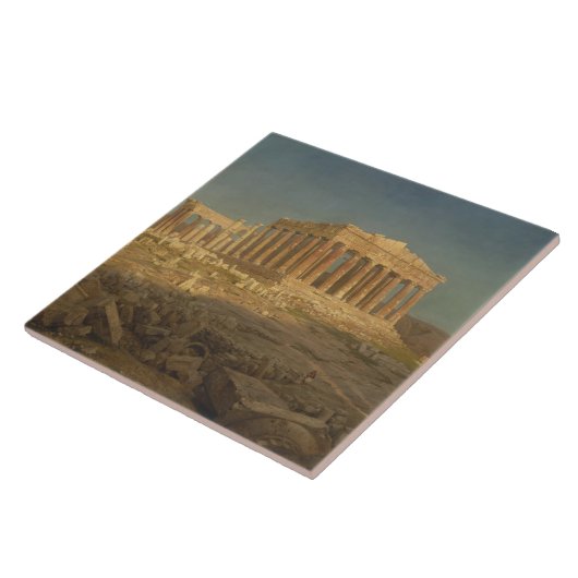 Parthenon (Oude Griekse tempel, Athens Landmark) Tegeltje (Zijkant)