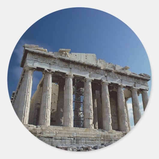 Parthenon Ronde Sticker (Voorkant)