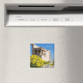 Parthenon-tempel met veerbloemen magneet (Insitu (Vaatwasser))