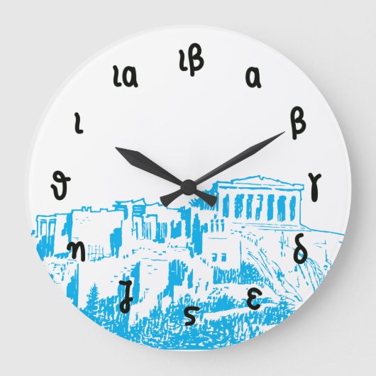Parthenon Time - Greek Numerals & the Acropolis Grote Klok (Voorkant)