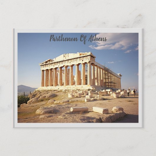 Parthenon van Athene Briefkaart (Voorkant)