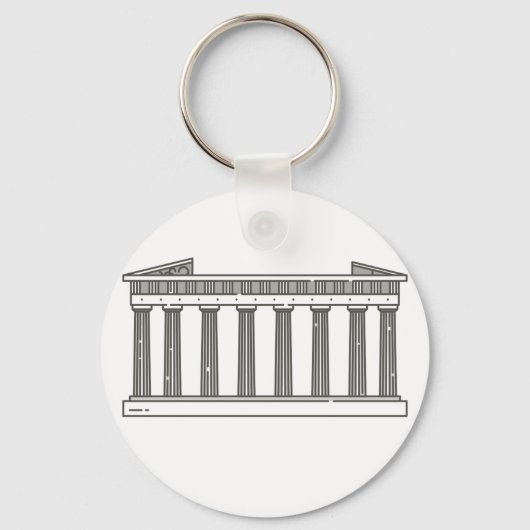 Parthenon van Athene Sleutelhanger (Voorkant)