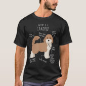 Parti Cavapoo Dog Anatomy Schattige Funny Cavoodle T-shirt (Voorkant)