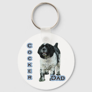 Parti Cocker Spaniel Vader 4 - Sleutelhanger