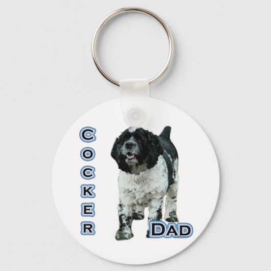 Parti Cocker Spaniel Vader 4 - Sleutelhanger (Voorkant)