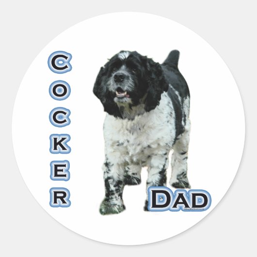 Parti Cocker Spaniel Vader 4 - Sticker (Voorkant)