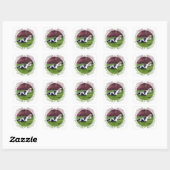 Parti-Color Pekingese Honden Vierkante Sticker (Vel)