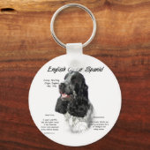 Parti Engelse Cocker Spaniel Geschiedenis Sleutelhanger (Voorkant)