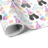 Parti Poedel Verjaardag inpakpapier (Rol Hoek)