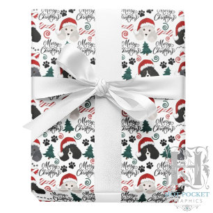 Parti Poodle Kerst Inpakpapier