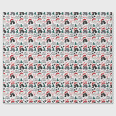 Parti Poodle Kerst Inpakpapier (Vlak)