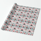 Parti Poodle Kerst Inpakpapier (Uitgerold)