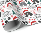 Parti Poodle Kerst Inpakpapier (Rol Hoek)