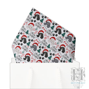 Parti Poodle Kerst Tissue Papier