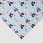 Parti Poodle Tissue Paper in Blue Tissuepapier (Detail)