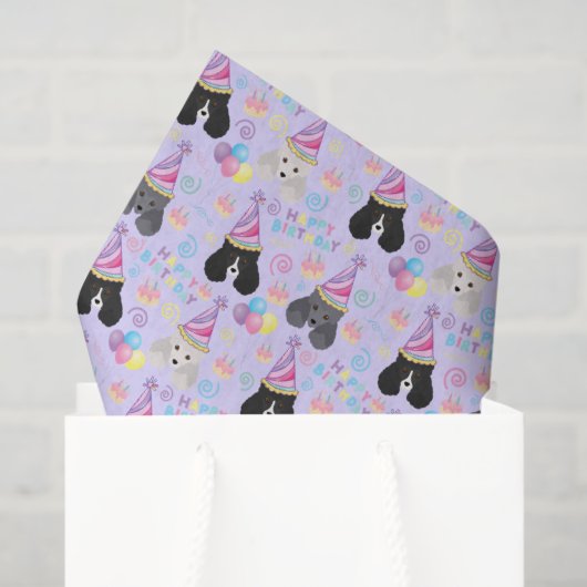 Parti Poodle Tissue Paper in Purple Tissuepapier (Cadeauzakje)