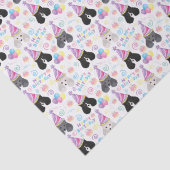 Parti Poodle Tissue Paper in White Tissuepapier (Detail)