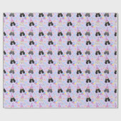 Parti Poodle Wrapping Paper in Purple Cadeaupapier (Vlak)