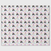 Parti Poodle Wrapping Paper in White Cadeaupapier (Vlak)