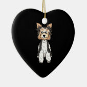 Parti Yorkie Cute Art Keramisch Ornament (Rechts)