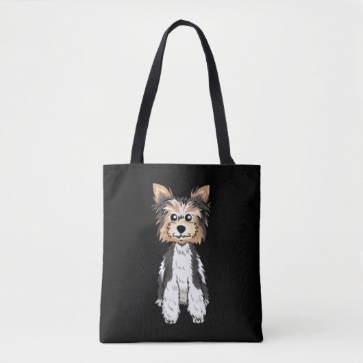 Parti Yorkie Cute Art Tote Bag (Voorkant)