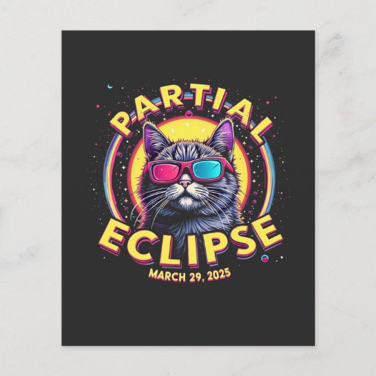 Partial Eclipse 2025 Kattenastronomie KItten liefh Flyer (Voorkant)