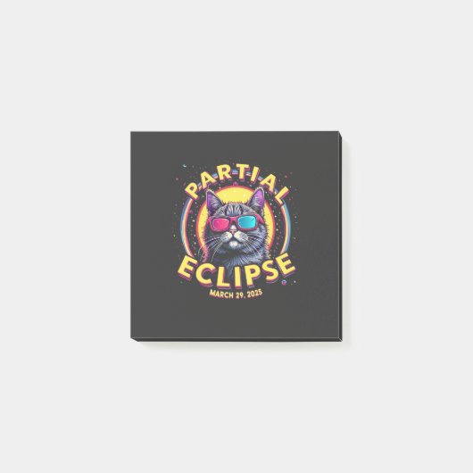 Partial Eclipse 2025 Kattenastronomie KItten liefh Post-it® Notes (Voorkant)