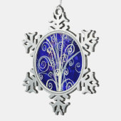 Particle Bouquet Pewter Holiday Ornament (Rechts)