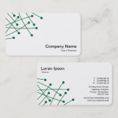 Particle tracks - Forest Green op wit Visitekaartje (Voorkant / Achterkant)
