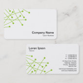 Particle Tracks - Martian Green over White Visitekaartje (Voorkant / Achterkant)