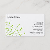 Particle Tracks - Martian Green over White Visitekaartje (Achterkant)