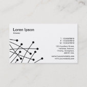 Particle Tracks - Zwart op Wit Visitekaartje (Achterkant)