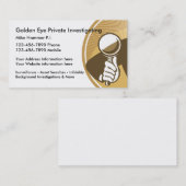 Particulier onderzoek en toezicht visitekaartje (Voorkant / Achterkant)