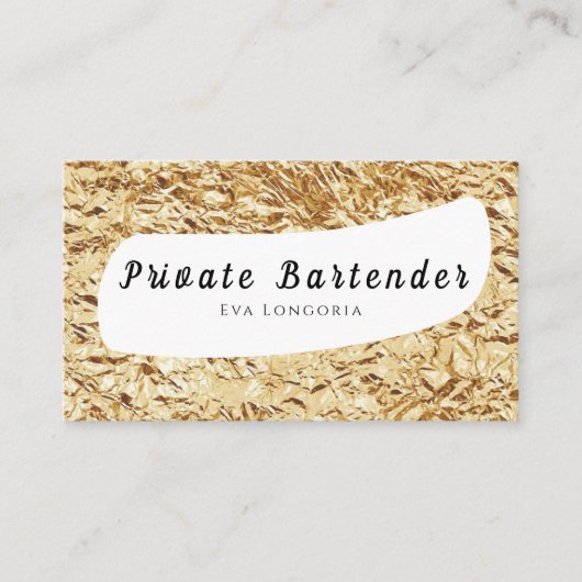 Particuliere Bartender Visitekaartje (Voorkant)