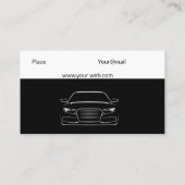 Particuliere chauffeur of taxichauffeur zwart visitekaartje (Achterkant)