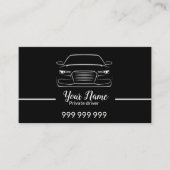 Particuliere chauffeur of taxichauffeur zwart visitekaartje (Voorkant)