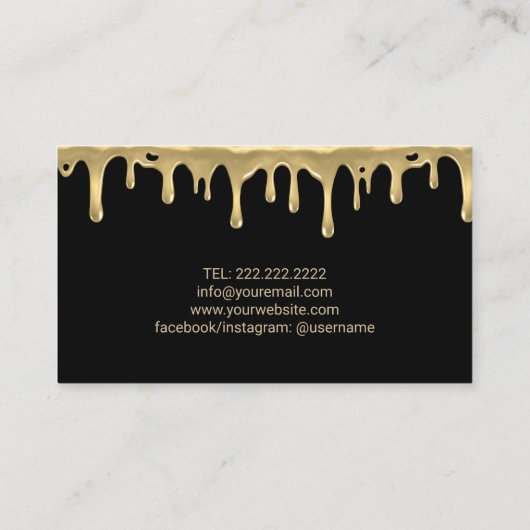 Particuliere Chef Modern Gold Drids Modern Party C Visitekaartje (Achterkant)