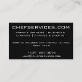 Particuliere Chef Services | Catering-Visitekaartj Visitekaartje (Achterkant)