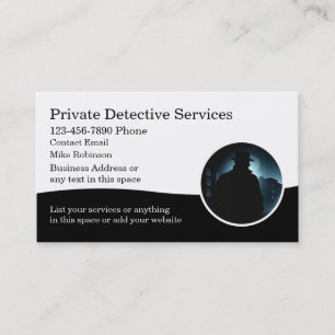 Particuliere detective veiligheidsrechercheur visitekaartje