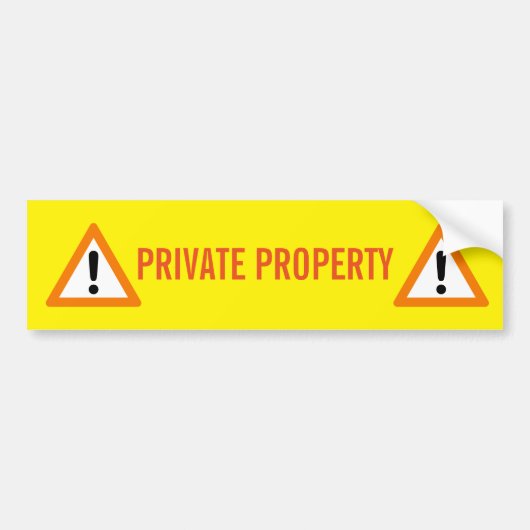 PARTICULIERE EIGENDOM BUMPERSTICKER (Voorkant)
