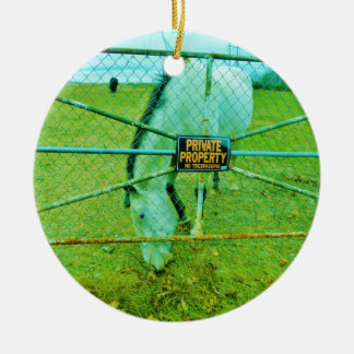 Particuliere eigendom, paarden keramisch ornament