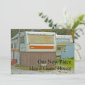 Particuliere geldverandering adreskaartje - gasthu aankondiging (Staand voorkant)