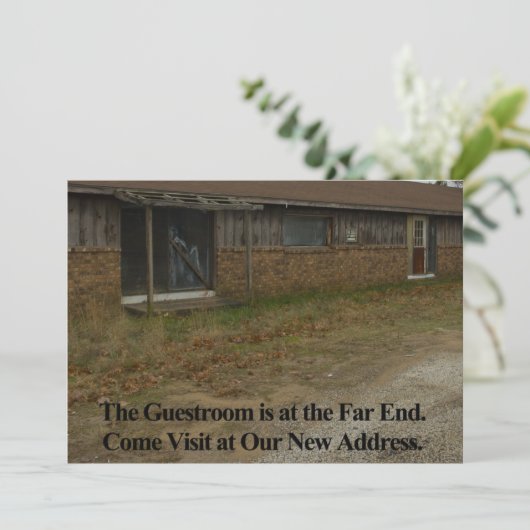 Particuliere geldverandering van adreskaart: Guest Aankondiging (Staand voorkant)