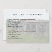 Particuliere geldverandering van adreskaart: Nieuw Aankondiging (Achterkant)